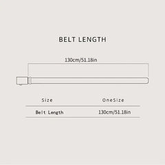 Men's Casual Retro Buckle Belt PU Leather Decorative Accessories for Pants