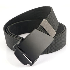 Men's Braided Leather Belt with Metal Denim Buckle