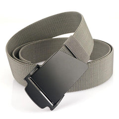 Men's Braided Leather Belt with Metal Denim Buckle