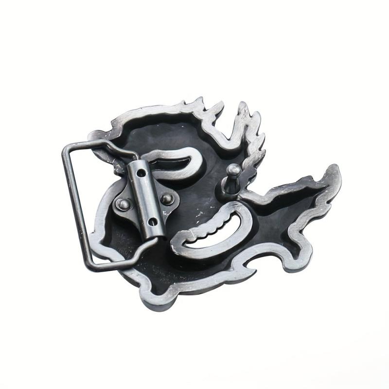 Retro Chinese Fly Dragon Belt Buckle Pterosaur Eagle Wing Pewter Finish