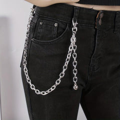 Punk Waist Chain Body Chain Jeans Pants Chain Funny Bag Chain Key Chain