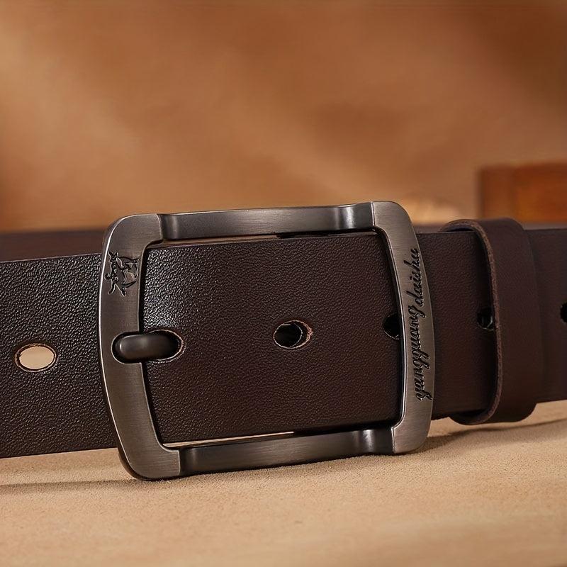 PU Pants Belt Retro Casual Business Buckle Belt For Men