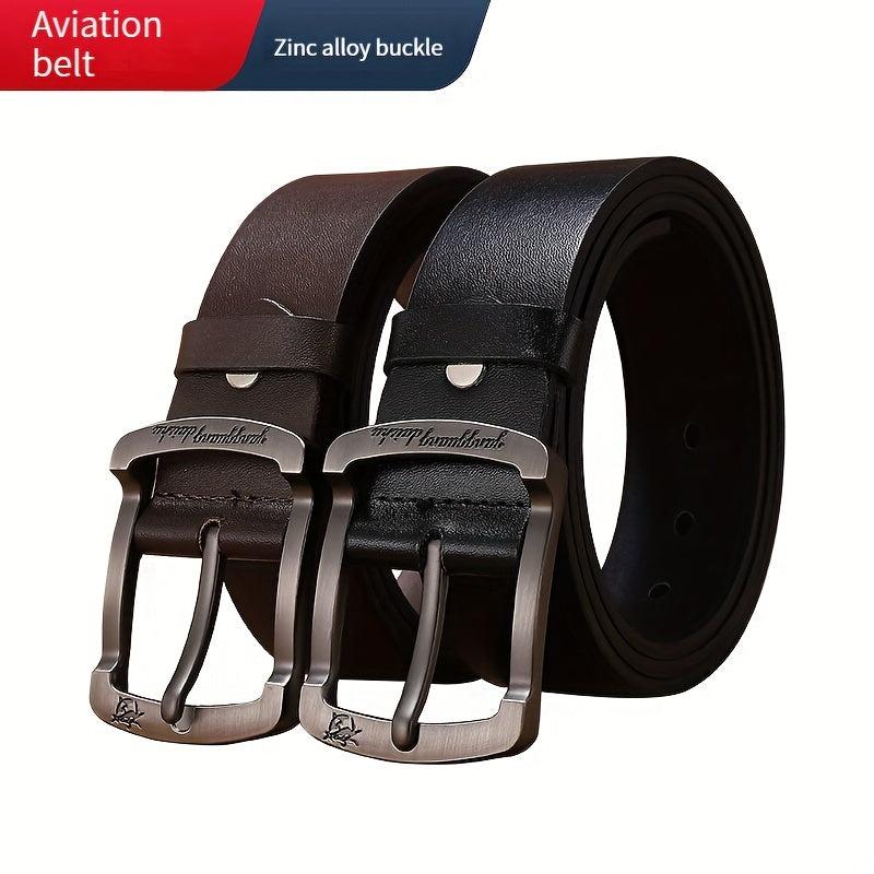 PU Pants Belt Retro Casual Business Buckle Belt For Men