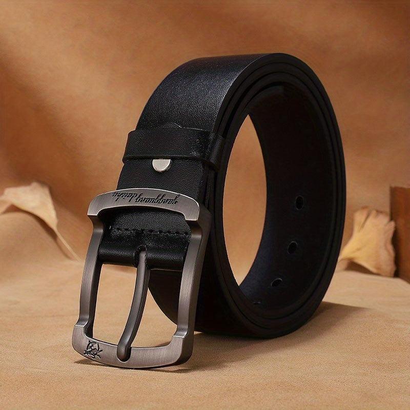 PU Pants Belt Retro Casual Business Buckle Belt For Men