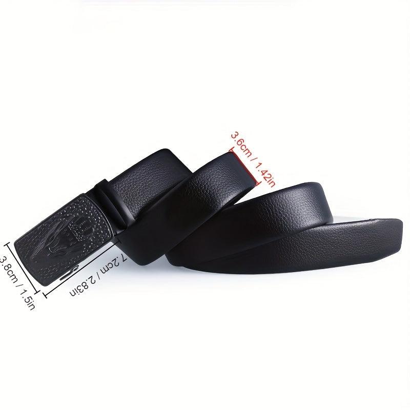 Men's PU Automatic Buckle Business Casual Belt