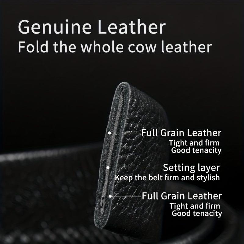 Cowhide Automatic Buckle Men's Belt Business Casual All-match Pants Belt