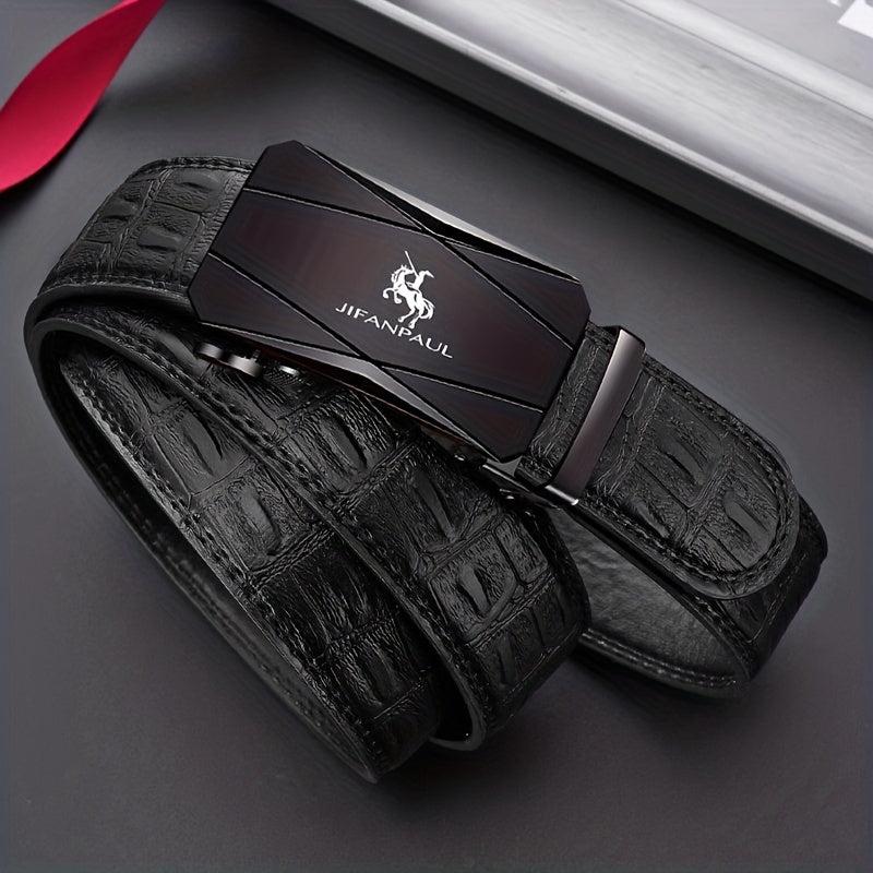Men's PU Leather Business Casual Belt Automatic Buckle Belt