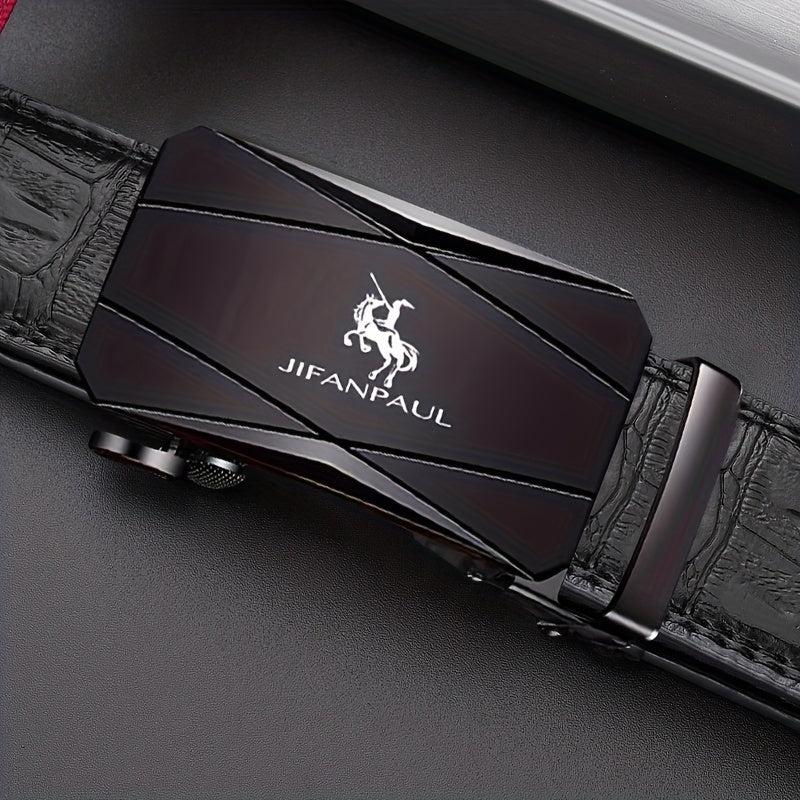 Men's PU Leather Business Casual Belt Automatic Buckle Belt
