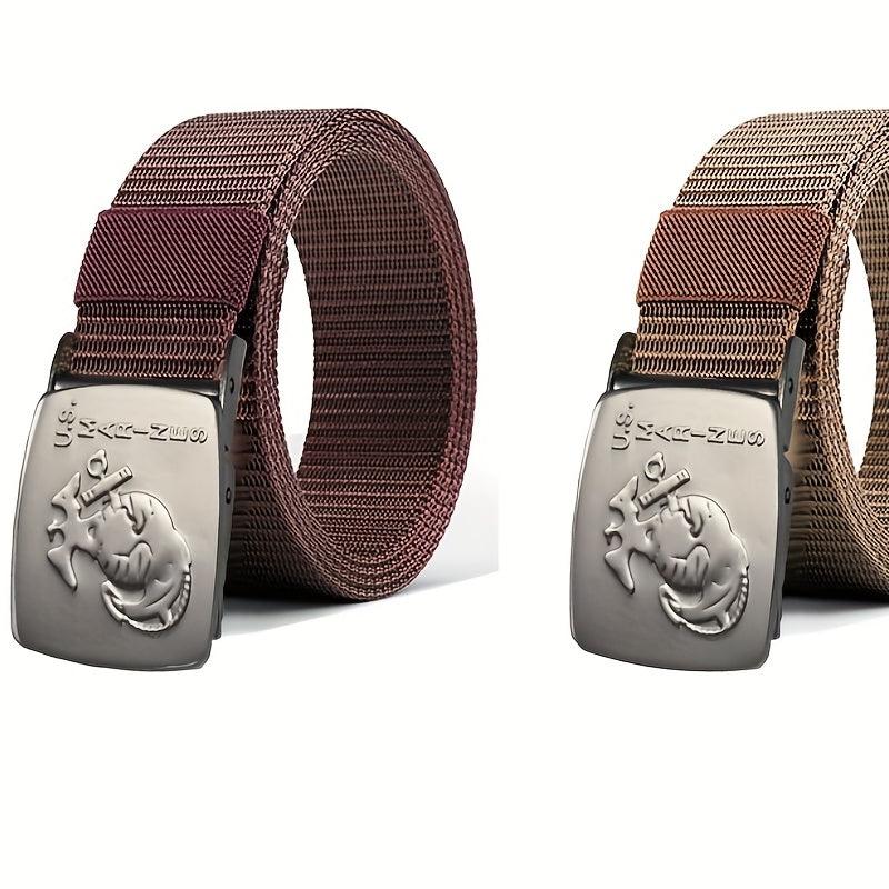 Men's Tactical Canvas Belt - Strong & Durable Waist Belt for Climbing