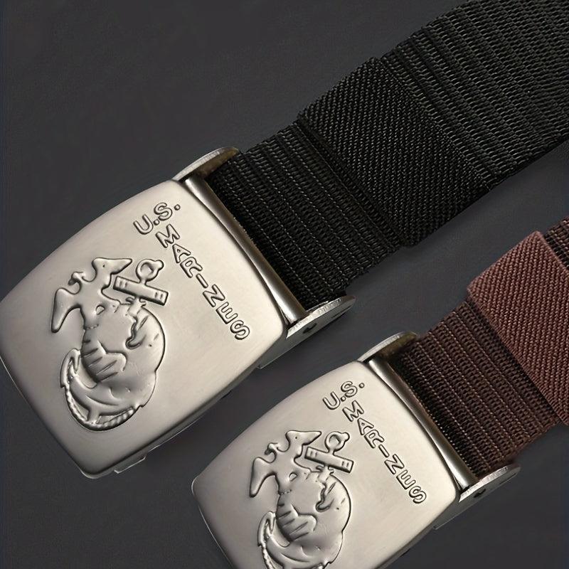 Men's Tactical Canvas Belt - Strong & Durable Waist Belt for Climbing