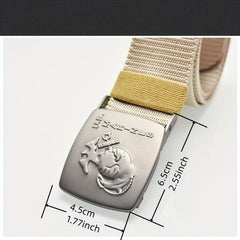Men's Tactical Canvas Belt - Strong & Durable Waist Belt for Climbing