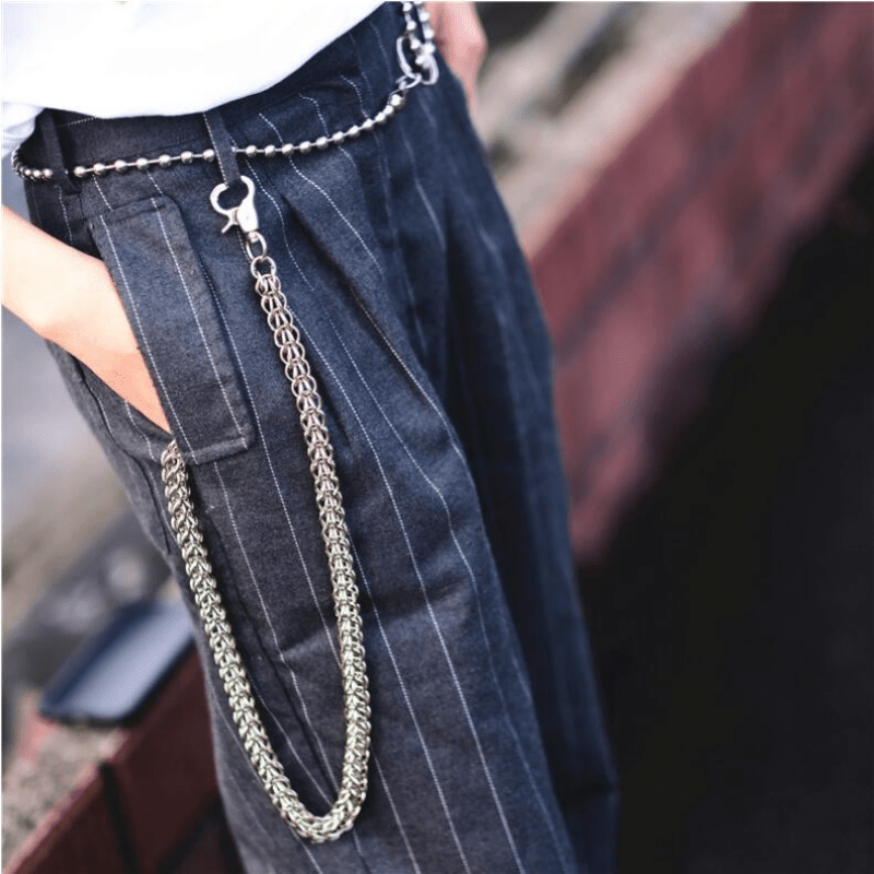 Motorcycle Cars Keychain Metal Wallet Belt Chain Long Punk HipHop Jewelry