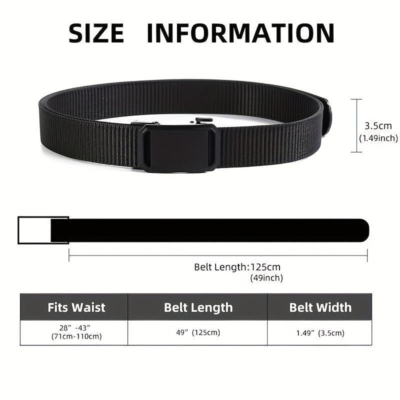 Men Tactical Canvas Belt Buckle