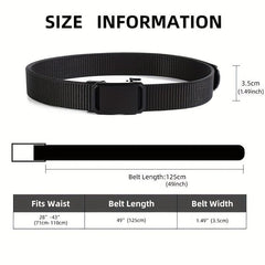 Men Tactical Canvas Belt Buckle