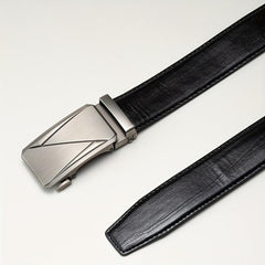 Men's Alloy Automatic Buckle PU Belt Uniform Accessory Belt