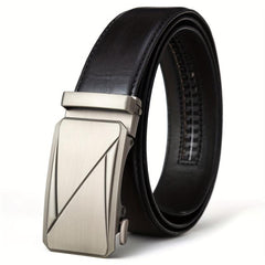 Men's Alloy Automatic Buckle PU Belt Uniform Accessory Belt