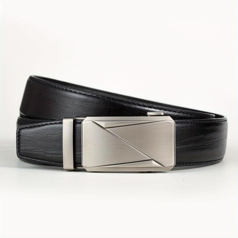 Men's Alloy Automatic Buckle PU Belt Uniform Accessory Belt