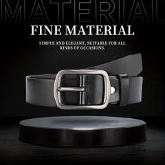 Men's PU Leather Belt Unisex Plain Decorative Accessories for Pants Jeans