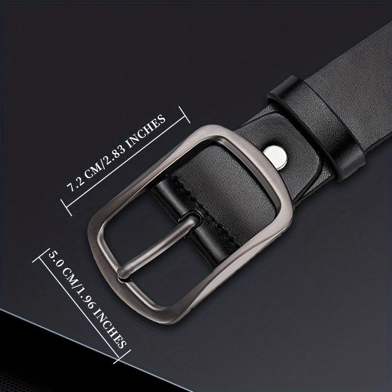 Men's PU Leather Belt Unisex Plain Decorative Accessories for Pants Jeans