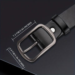 Men's PU Leather Belt Unisex Plain Decorative Accessories for Pants Jeans