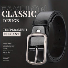 Men's PU Leather Belt Unisex Plain Decorative Accessories for Pants Jeans