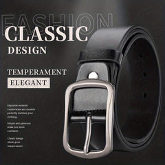 Men's PU Leather Belt Unisex Plain Decorative Accessories for Pants Jeans