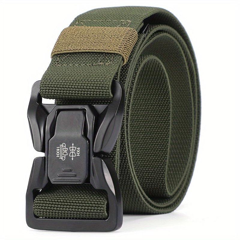 Men's Tactical Quick Release Snap Belt Elastic Outdoor Training