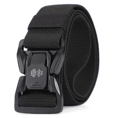 Men's Tactical Quick Release Snap Belt Elastic Outdoor Training