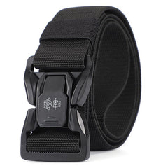 Men's Tactical Quick Release Snap Belt Elastic Outdoor Training