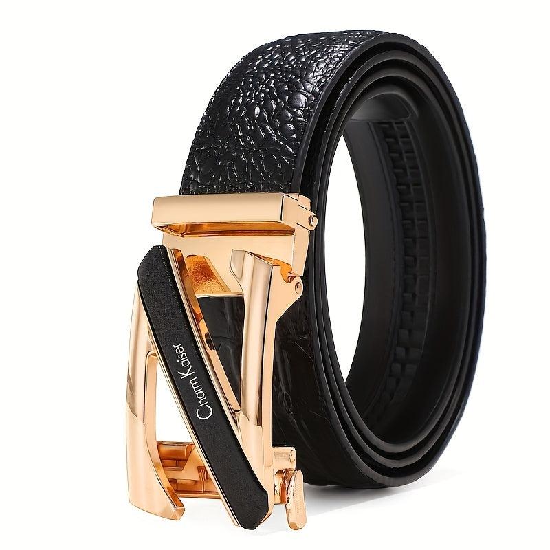 Men's Leather Auto Buckle Belt
