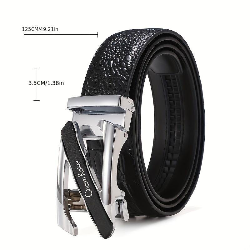 Men's Leather Auto Buckle Belt