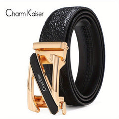 Men's Leather Auto Buckle Belt