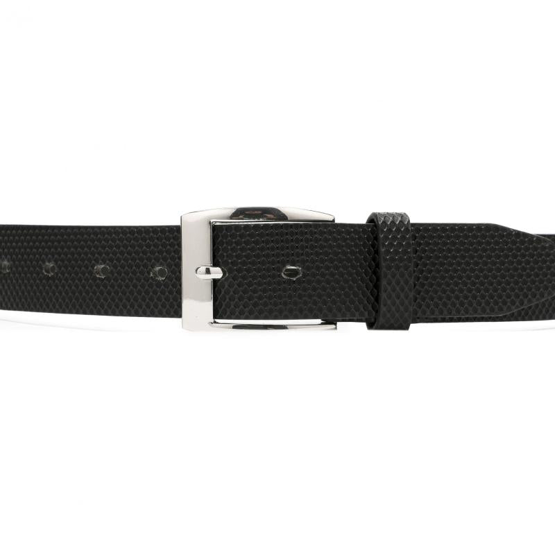 Pettata Men's PU Leather Belt Square Buckle Jeans