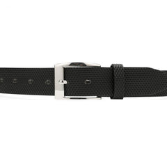 Pettata Men's PU Leather Belt Square Buckle Jeans