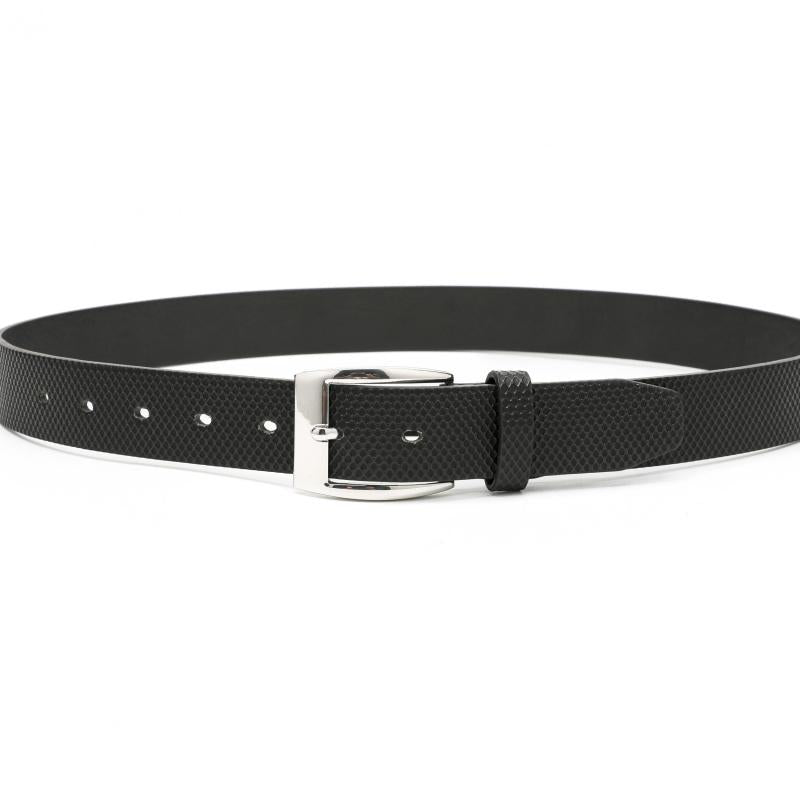 Pettata Men's PU Leather Belt Square Buckle Jeans