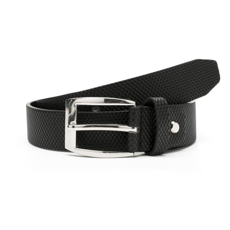 Pettata Men's PU Leather Belt Square Buckle Jeans