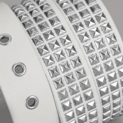 Men's Pin Buckle Belt Punk PU Leather Studded Jeans Waist Strap