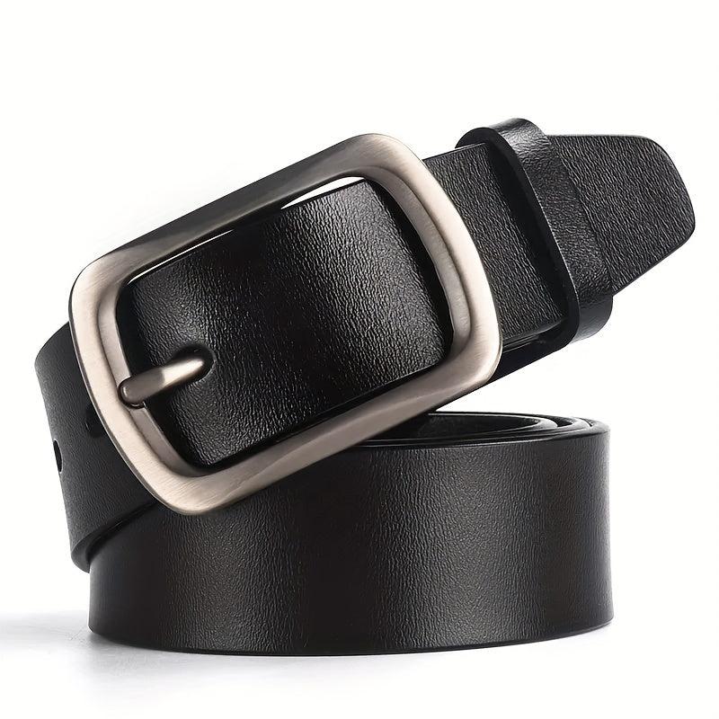 Men's Leather Pin Buckle Belt Cowhide Pants Belt Denim Belt