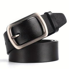 Men's Leather Pin Buckle Belt Cowhide Pants Belt Denim Belt