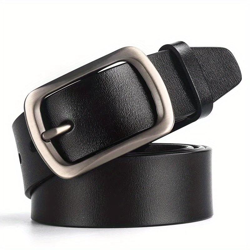 Men's Leather Pin Buckle Belt Cowhide Pants Belt Denim Belt