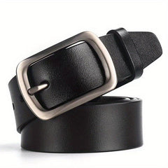 Men's Leather Pin Buckle Belt Cowhide Pants Belt Denim Belt
