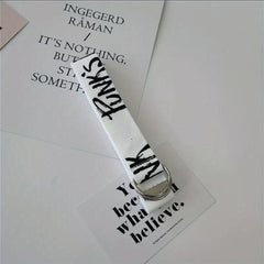 Men's Letter Canvas Double Ring Buckle Belt