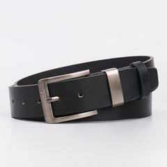 Men's Square Alloy Needle Buckle PU Belt