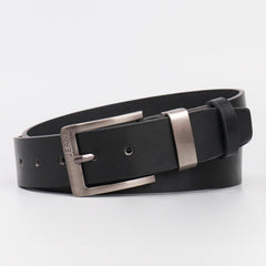 Men's Square Alloy Needle Buckle PU Belt