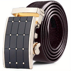 Men's Leather Automatic Buckle Business Casual Pants Belt