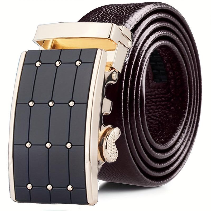 Men's Leather Automatic Buckle Business Casual Pants Belt