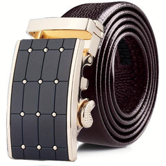 Men's Leather Automatic Buckle Business Casual Pants Belt