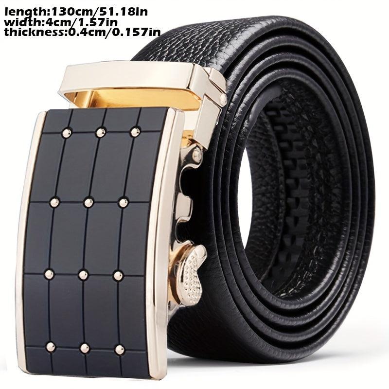 Men's Leather Automatic Buckle Business Casual Pants Belt