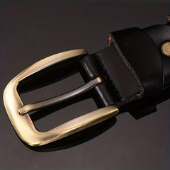 Two Layer Cowhide Leather Belt Handwoven Stylish Trouser Leather Belt
