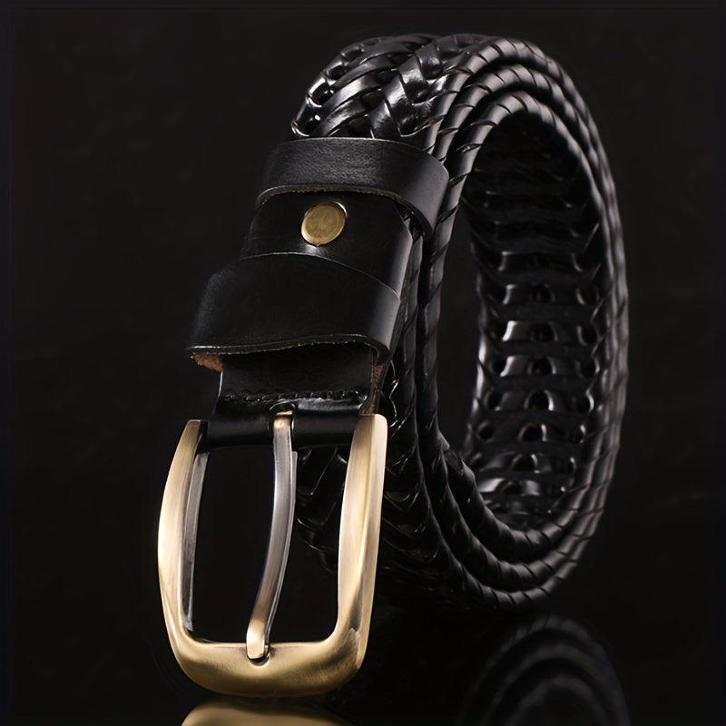 Two Layer Cowhide Leather Belt Handwoven Stylish Trouser Leather Belt